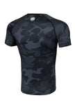 RASHGUARD FITTED SMALL LOGO CAMO ALL BLACK
